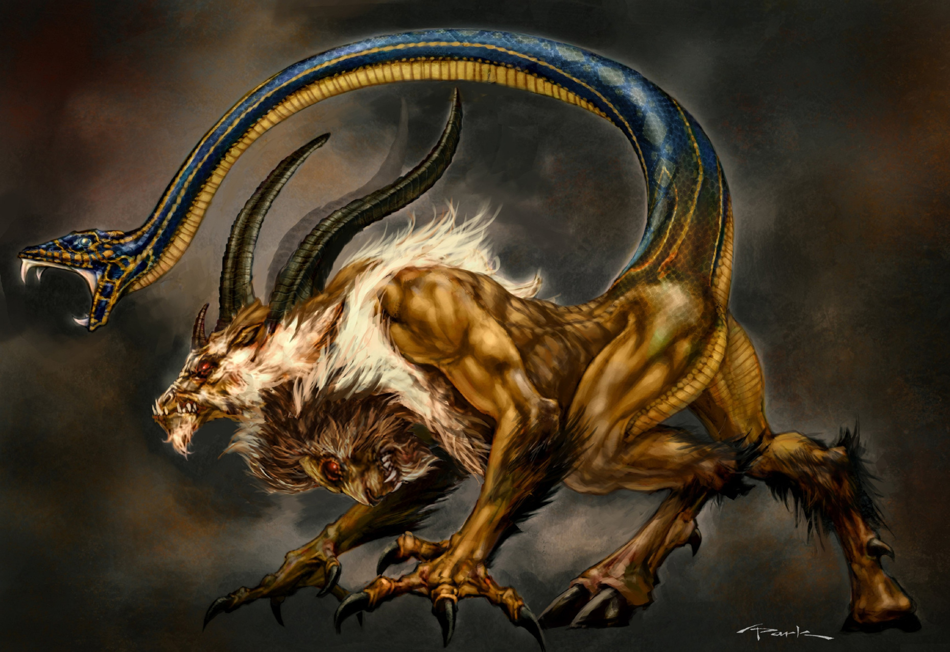 Лев с телом скорпиона. Шелхабирон демон Лев-змея. Химера Греческая мифология. Мифическое существо Химера. Химера древняя Греция.